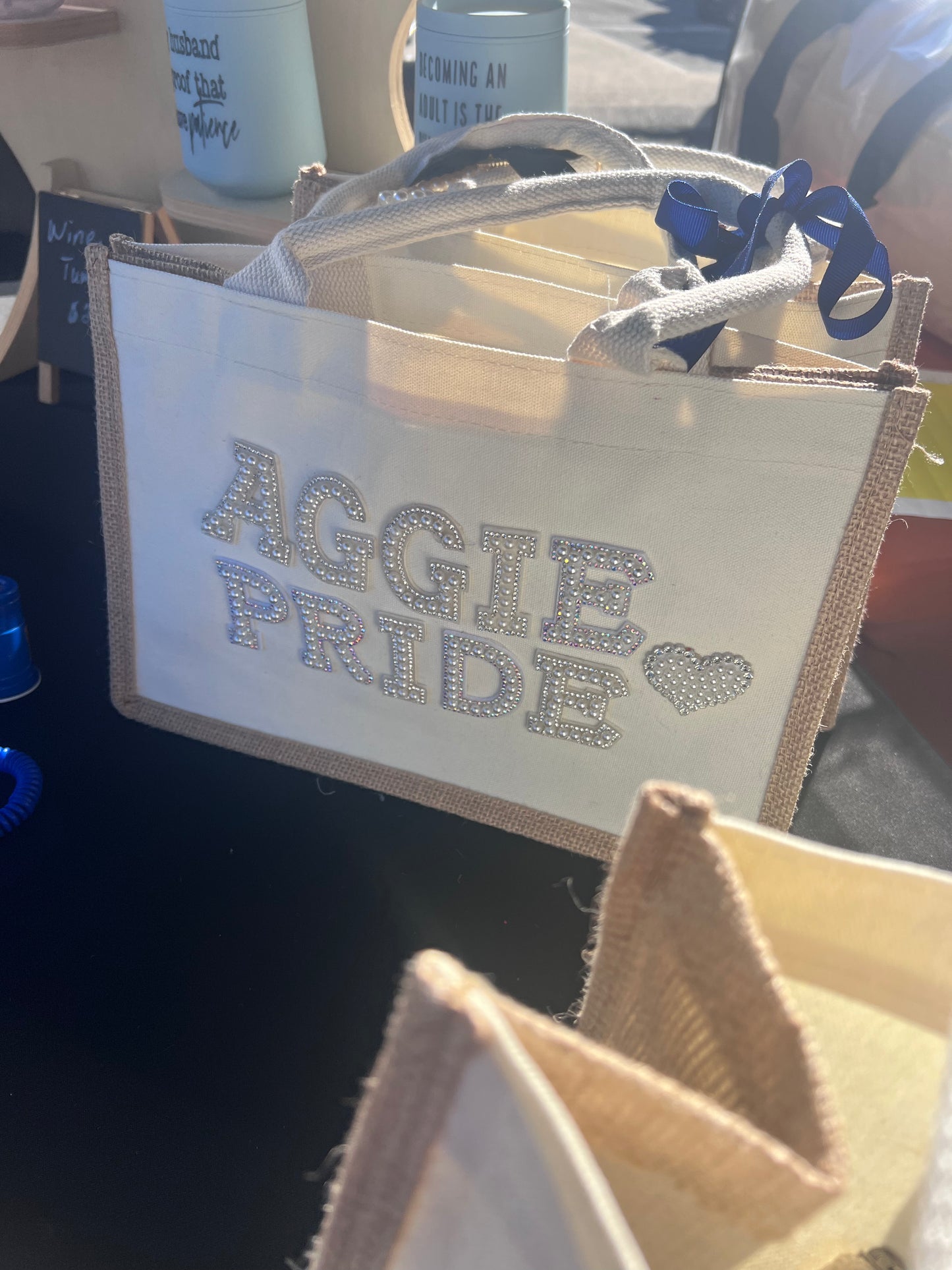 Burlap bag Aggie Pride