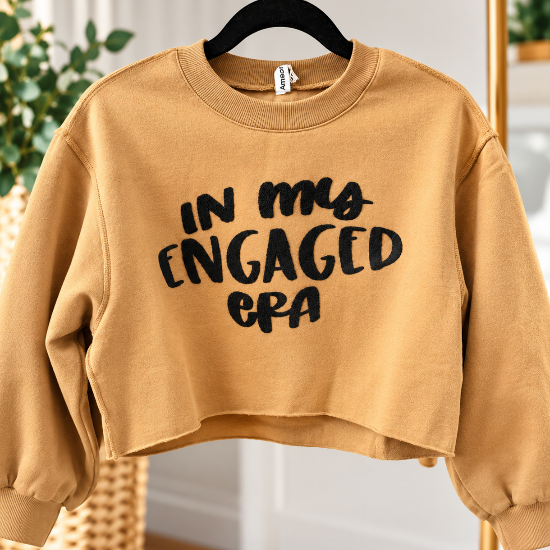 "Engaged" Crop Sweater