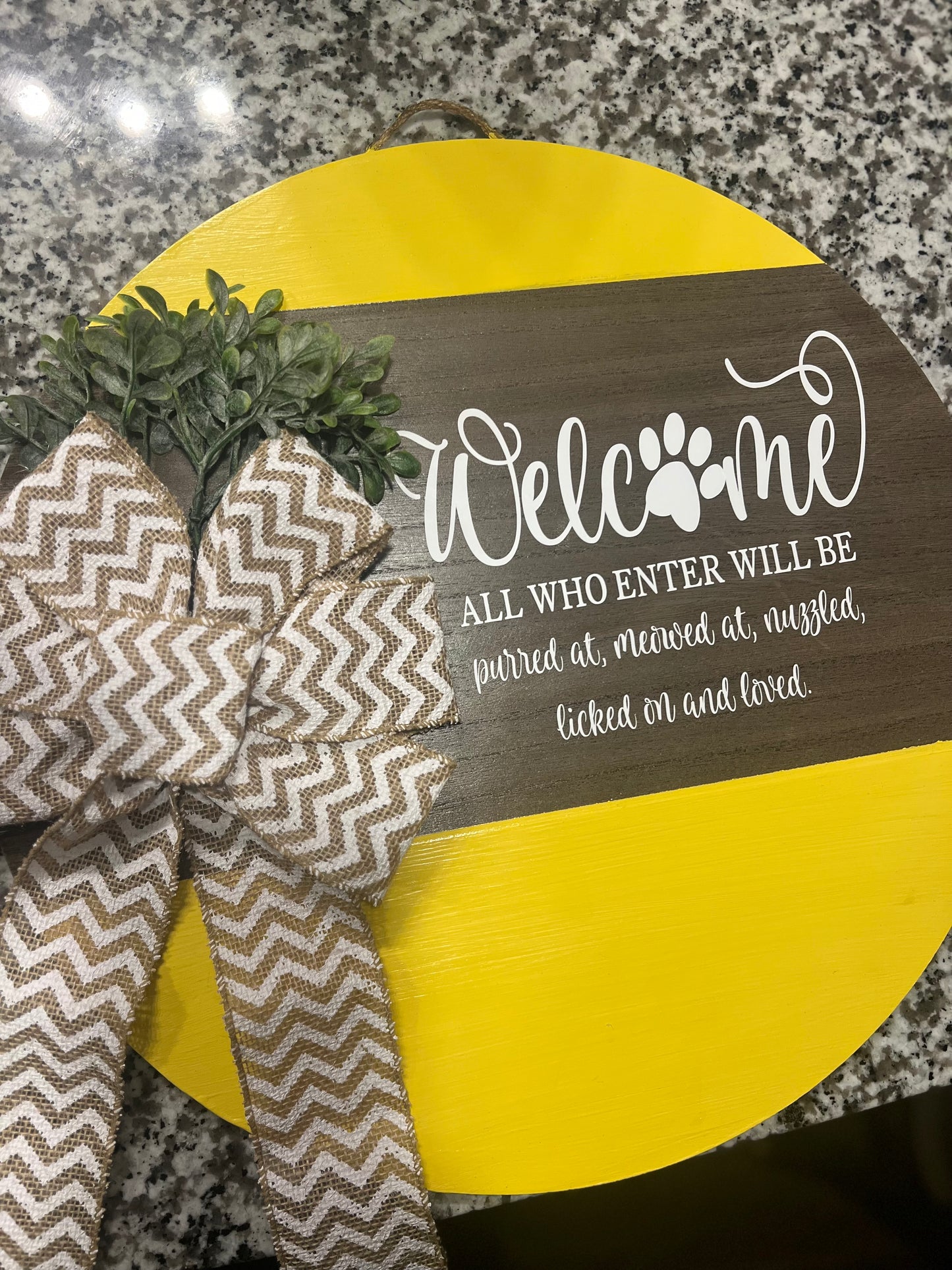 Front Door Welcome Sign