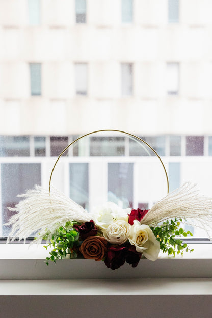 Custom Gold Hoop Wedding Bouquet