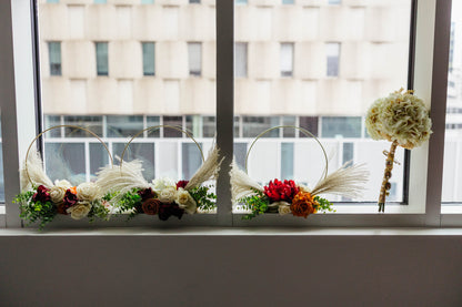 Custom Gold Hoop Wedding Bouquet