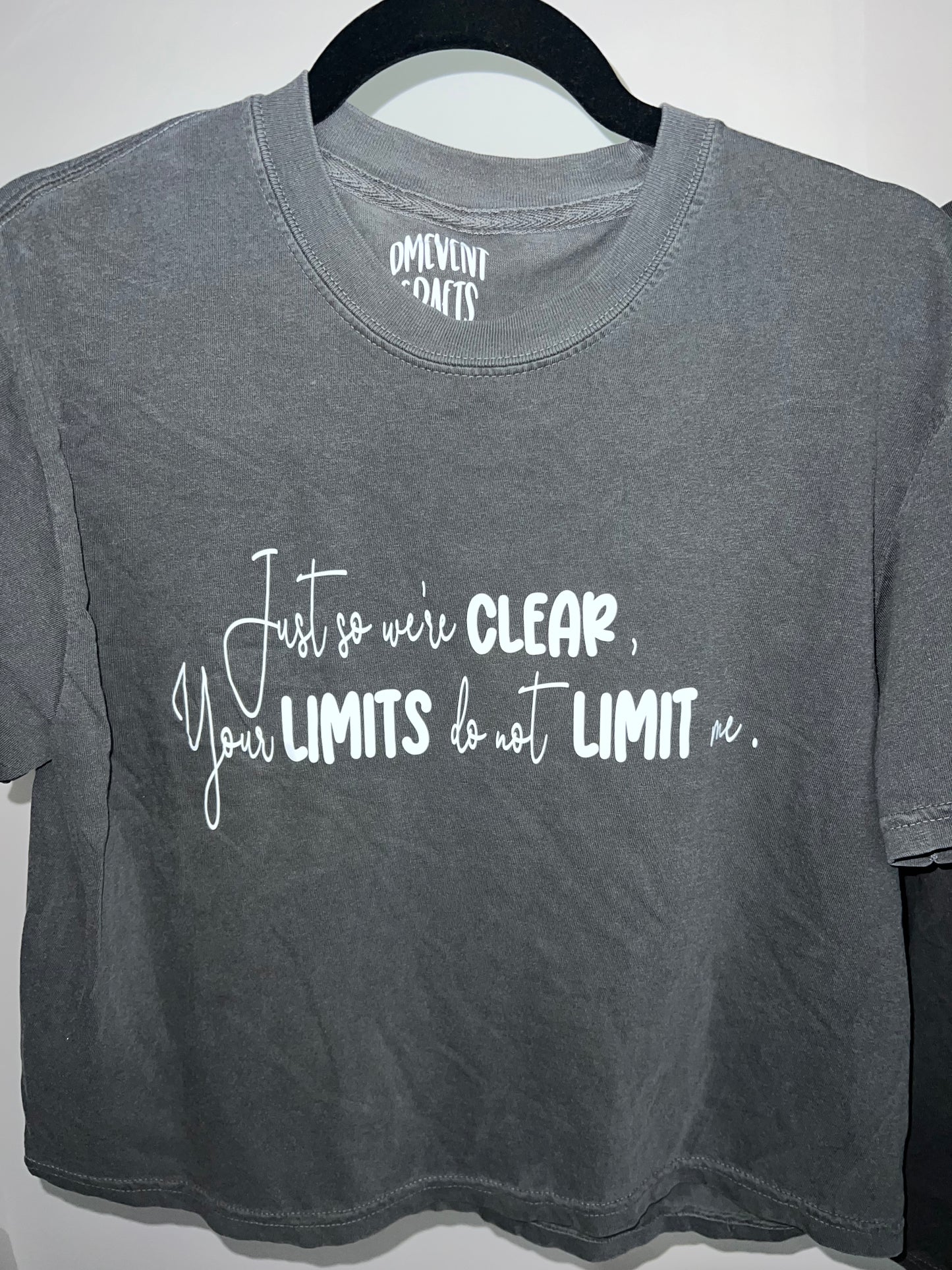 Just so we're clear you're limits don't limit me crop top