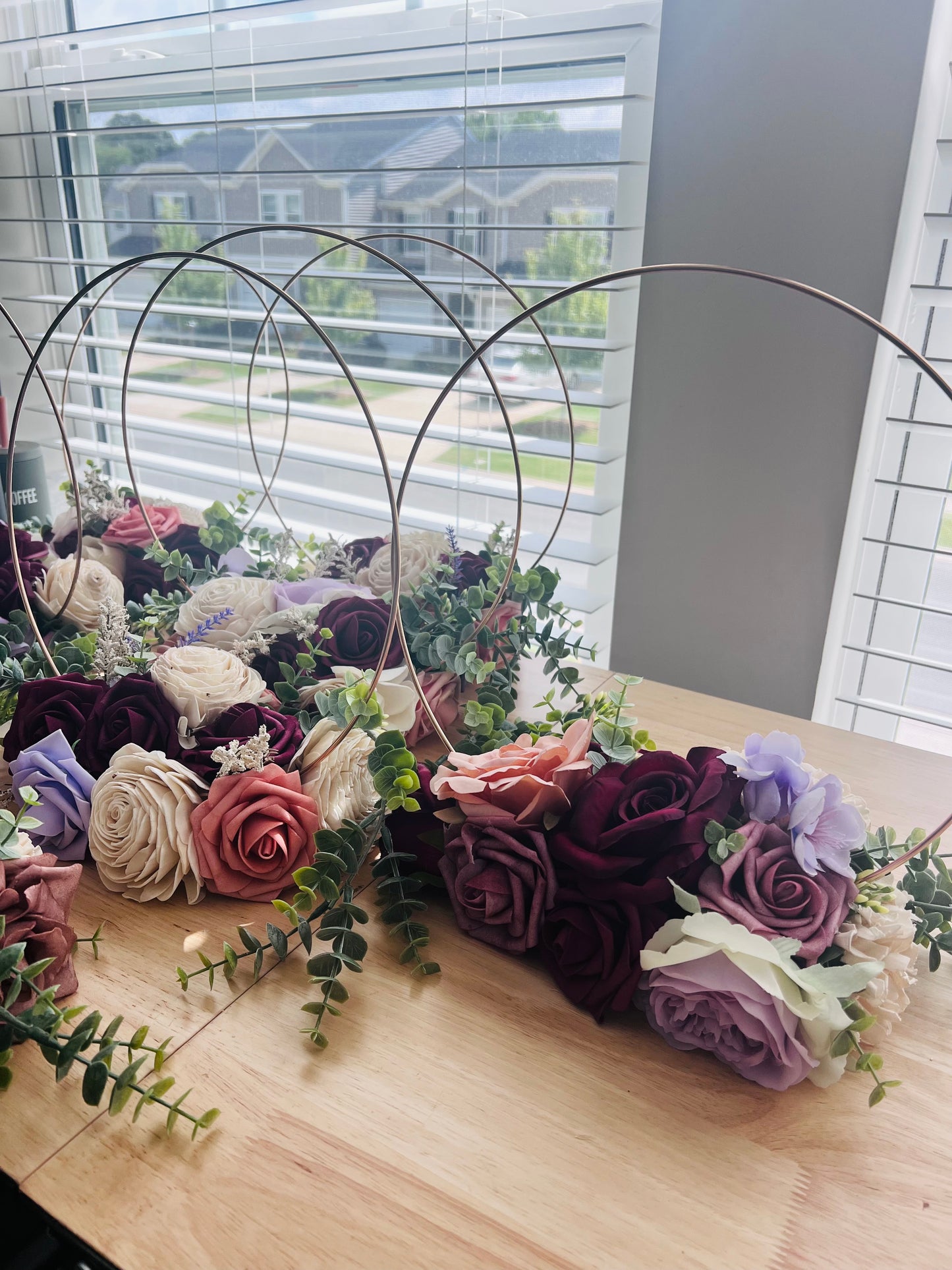 Custom Gold Hoop Wedding Bouquet
