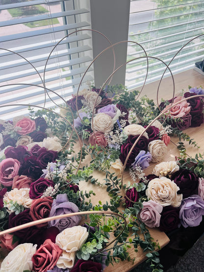 Custom Gold Hoop Wedding Bouquet