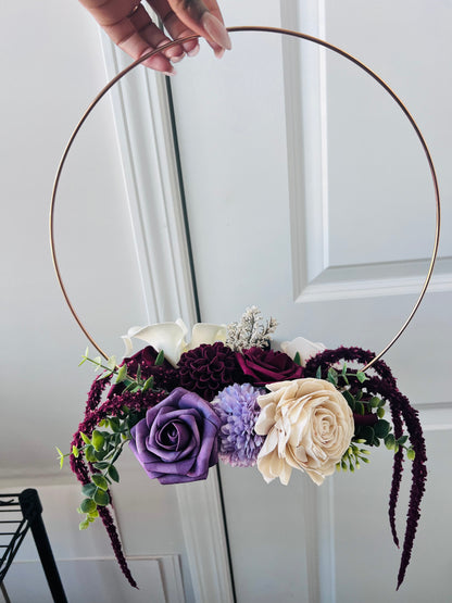 Custom Gold Hoop Wedding Bouquet