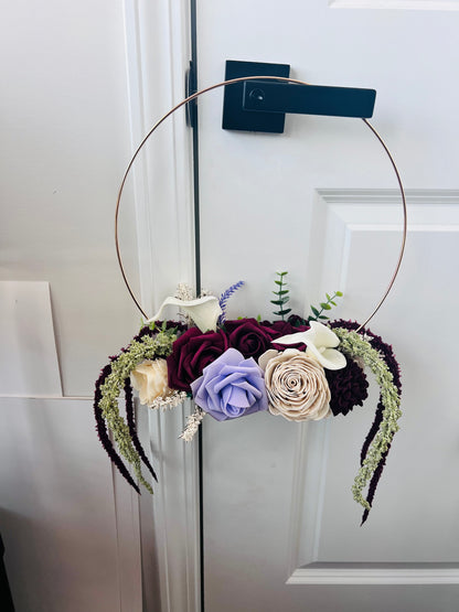 Custom Gold Hoop Wedding Bouquet