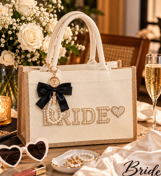 Burlap Bridal bag