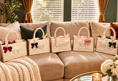 Burlap Bridal bag