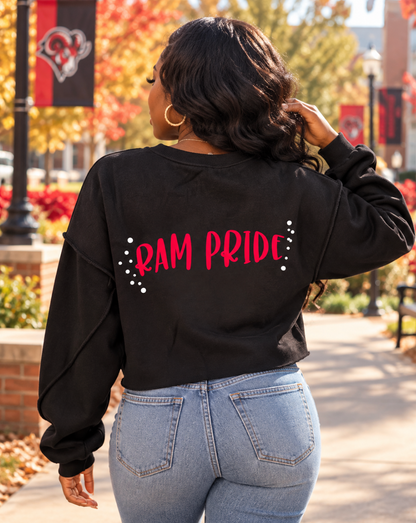 Melanated & WSSU Educated “Ram Pride” Cropped Sweatshirt