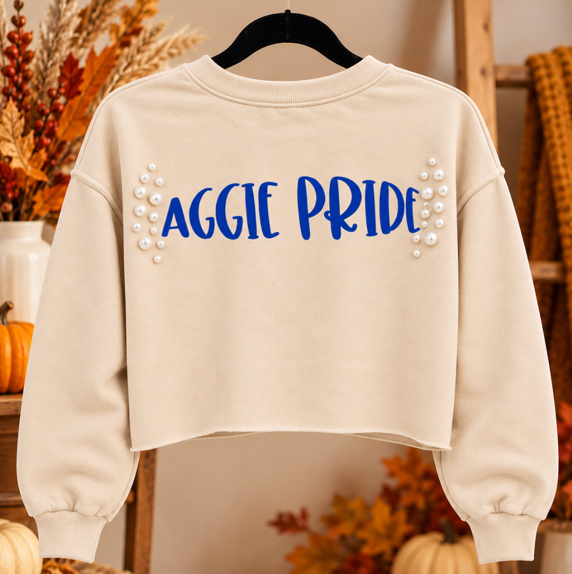 Motivated, Elevated, Melanated, NC A&T Educated Crop Sweater