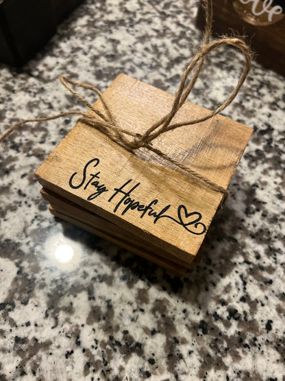 Custom Square Wooden Coasters