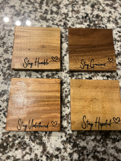 Custom Square Wooden Coasters