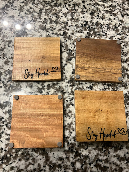 Custom Square Wooden Coasters